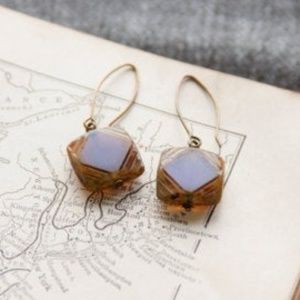 Lilac Brown Antique Earrings